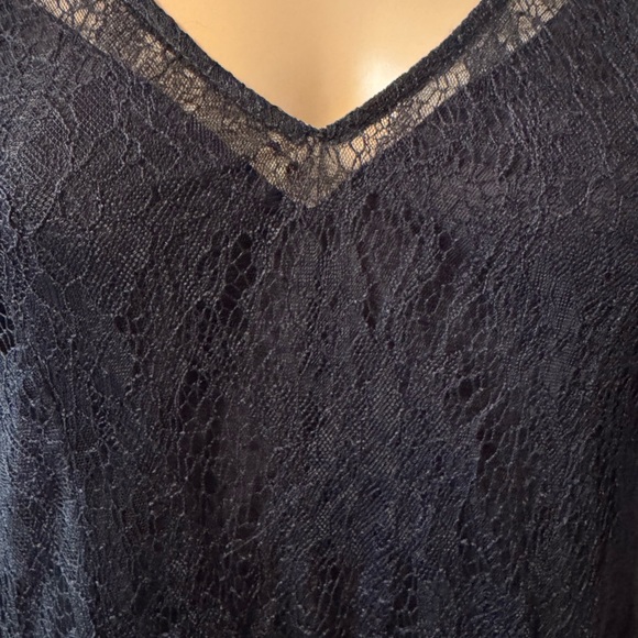 Imperial Chic Black High-Low Lace Dress - Picture 7 of 8
